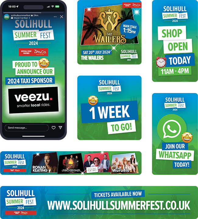 solihull summer fest event awareness cross channel marketing campaign by Colab Digital