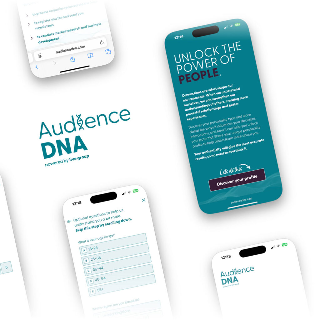 audience dna brand logo web design colab digital