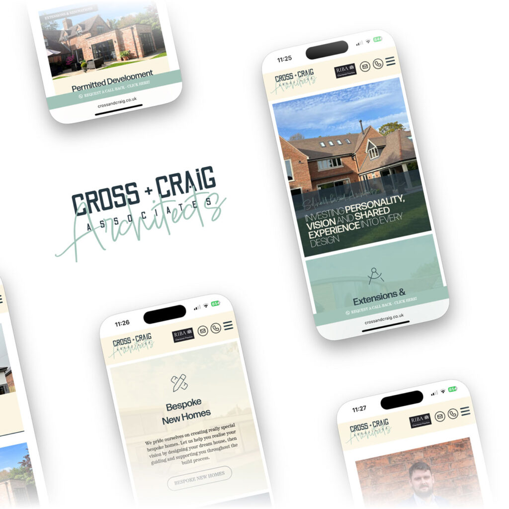 cross and craig solihull architects brand logo web design colab digital