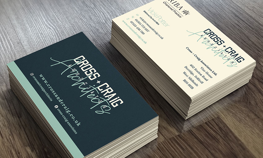 cross and craig solihull architects stationery design colab digital
