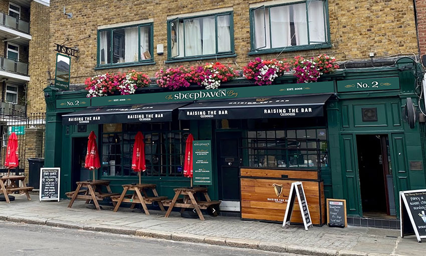 sheephaven bay camden pub branding signage colab digital