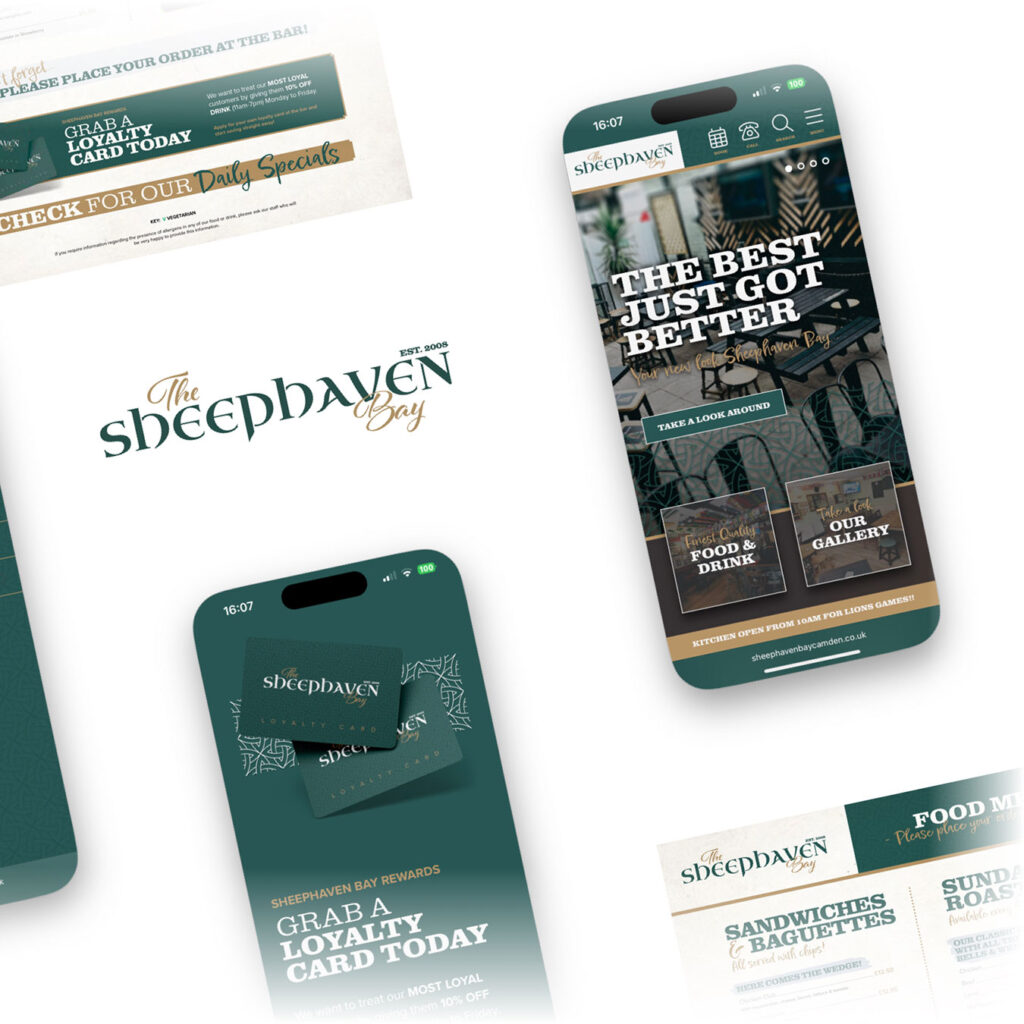 sheephaven bay camden pub branding website marketing colab digital
