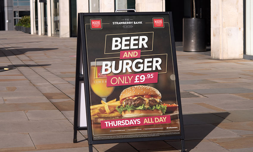 westbourne leisure burger campaign poster design colab digital
